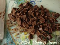 Crumble chocolat - framboises (et poire)