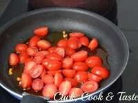 Pâtes au chorizo et tomates cerises